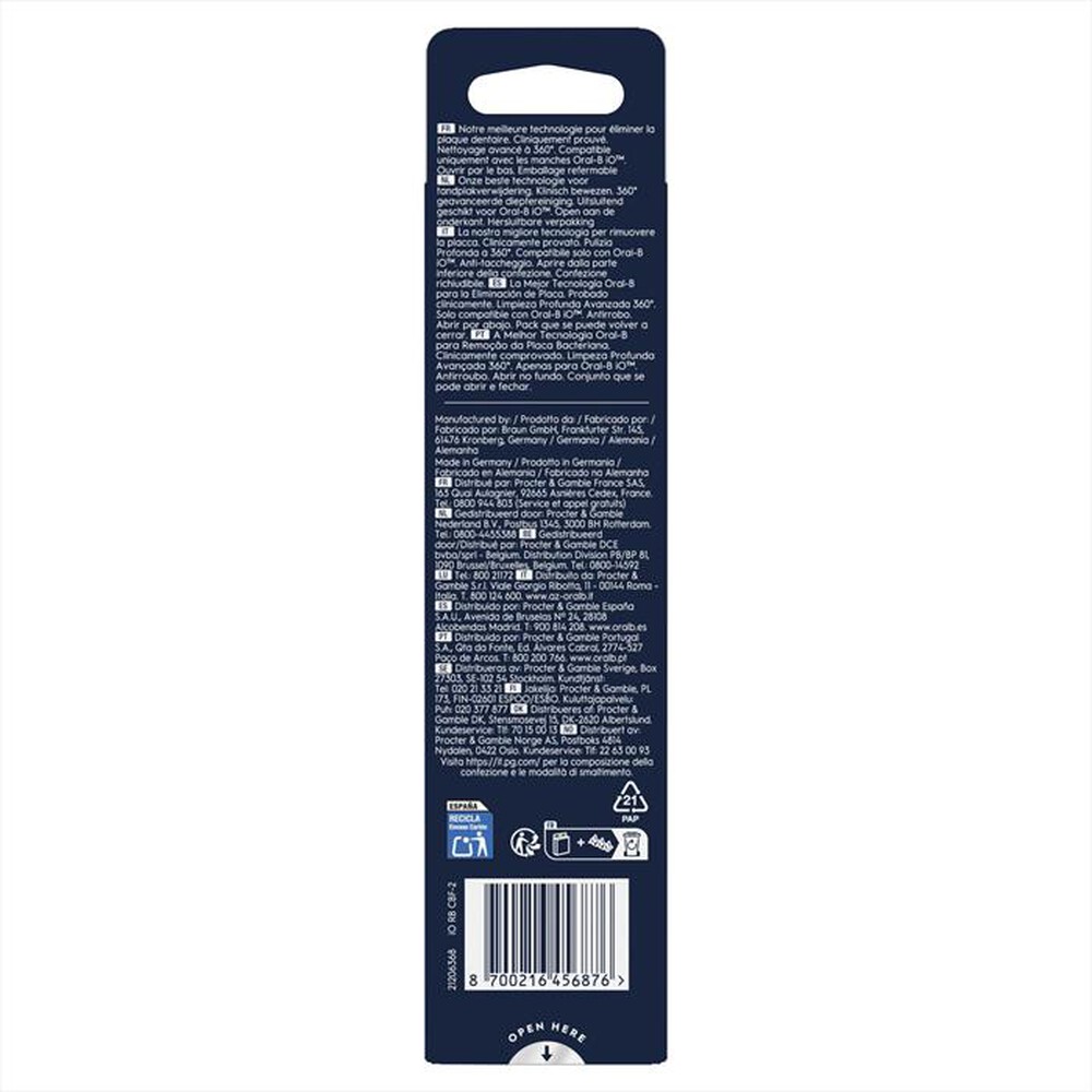 Immagine del prodotto ORAL-B - OB PW REFILL ULTIMATE CLEAN BLACK X2CT-NERO