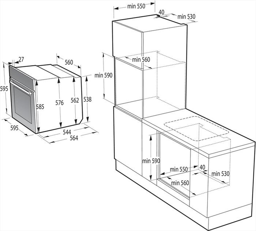 Immagine del prodotto HISENSE - Forno incasso elettrico BI350BGPZ Classe A+-Nero