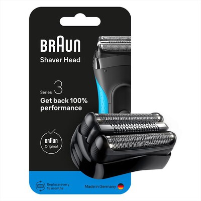 BRAUN - Testina di Ricambio ORIGINALE MALHRREMKP 21B-NERO