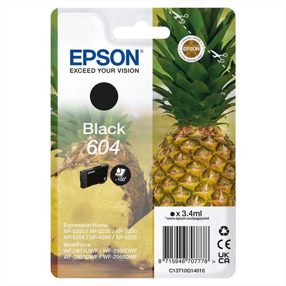Immagine del prodotto EPSON - Cartuccia INK SERIE ANANAS NERO 604 STD-NERO
