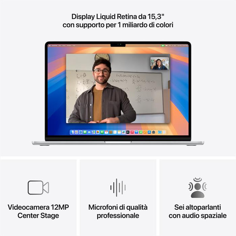 Immagine del prodotto APPLE - MacBook Air 15'' M4 10 CPU 10 GPU 24GB 512GB SSD-Argento
