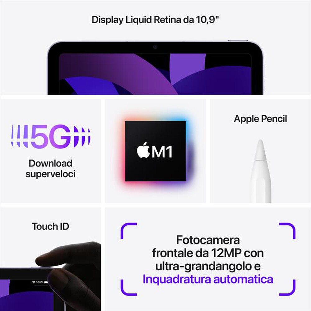 Immagine del prodotto APPLE - iPad Air 10.9'' WI-FI + CELLULAR 64GB-Viola