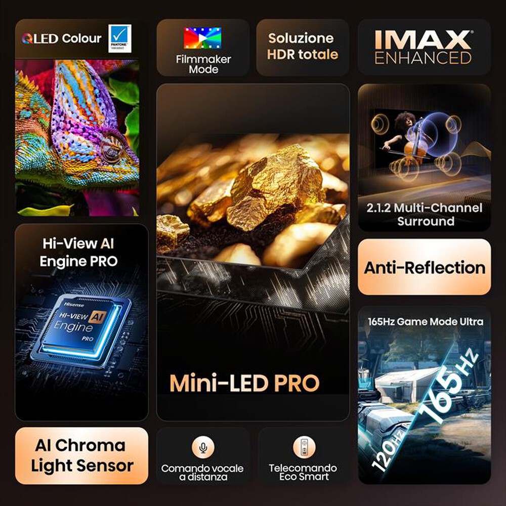 Immagine del prodotto HISENSE - Smart Tv Mini LED PRO 65" 4K 65U7Q PRO 165Hz-NERO