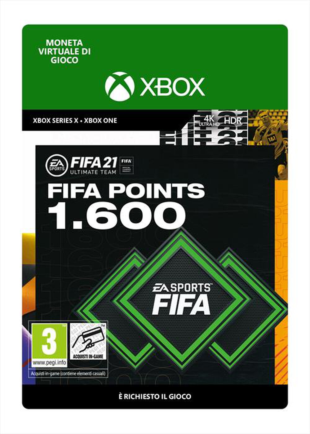 Immagine del prodotto MICROSOFT - FIFA 21 Ultimate Team 1600 Points