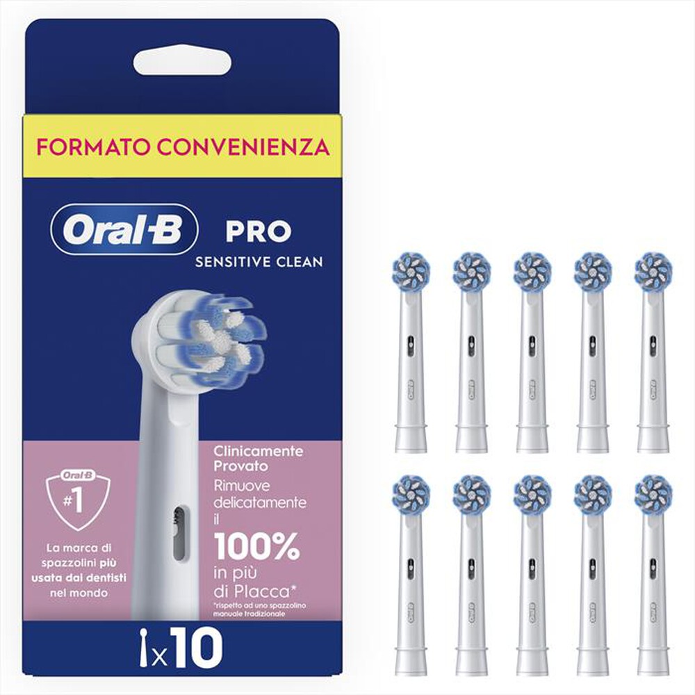 Immagine del prodotto ORAL-B - Testine Ricambio EB60X 10CT SENSITIVECLEAN ENG BOX-BIANCO