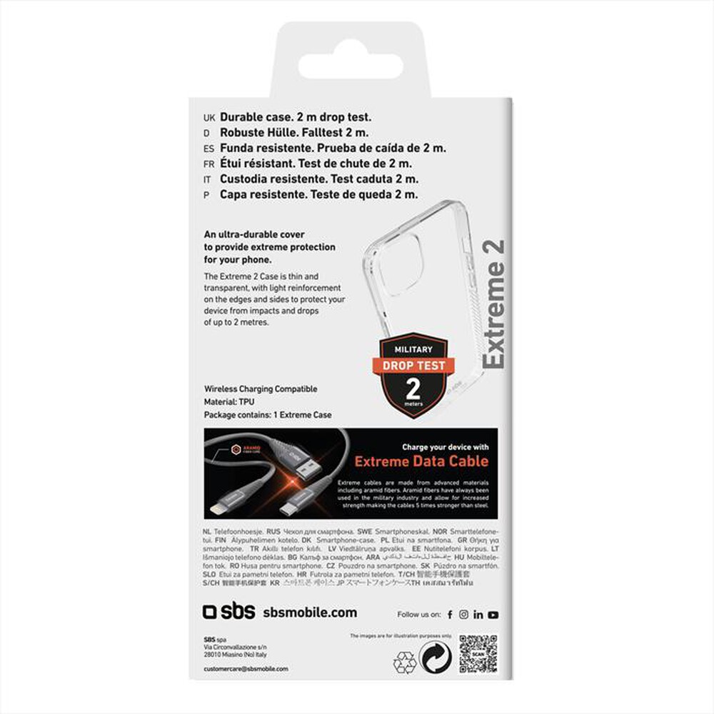 Immagine del prodotto SBS - Cover TEUNBKEX2IP1567 per iPhone 15 Plus-Trasparente