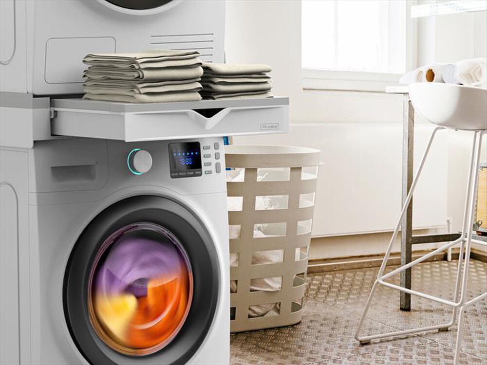 Immagine del prodotto MELICONI - Kit sovrapposizione lavatrice TORRE DUO-Tecnopolimero bianco e grigio