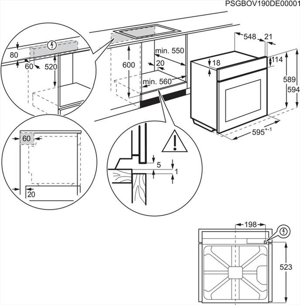 Immagine del prodotto AEG - Forno incasso elettrico TR6PB53FSB Classe A++-Nero