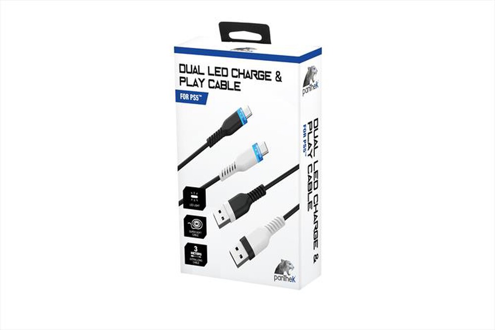 Immagine del prodotto PANTHEK - DUAL LED CHARGE & PLAY CABLE PS5