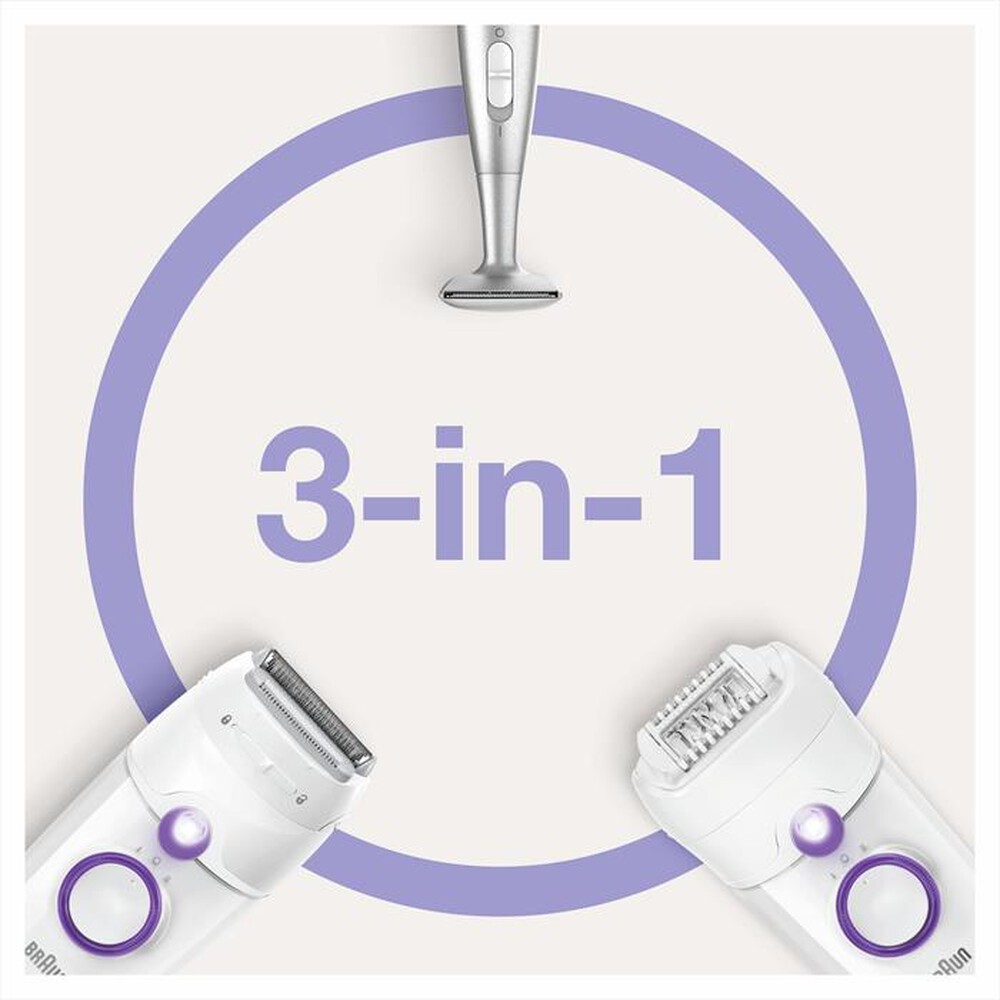 Immagine del prodotto BRAUN - Silk-&eacute;pil 5-825-Bianco/Viola