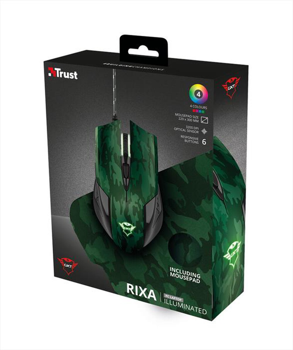 Immagine del prodotto TRUST - GXT781 RIXA CAMO MOUSE & PAD-Camouflage