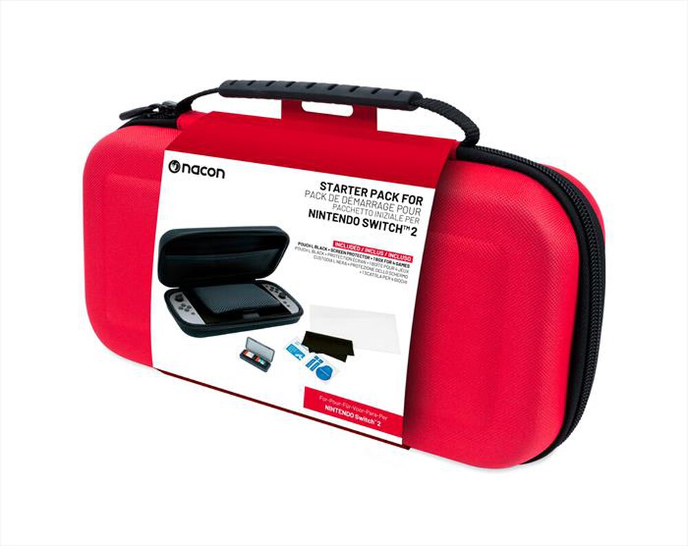 Immagine del prodotto BIG BEN - KIT CUSTODIA, VETRO, CASE GIOCHI SWITCH 2-Rosso