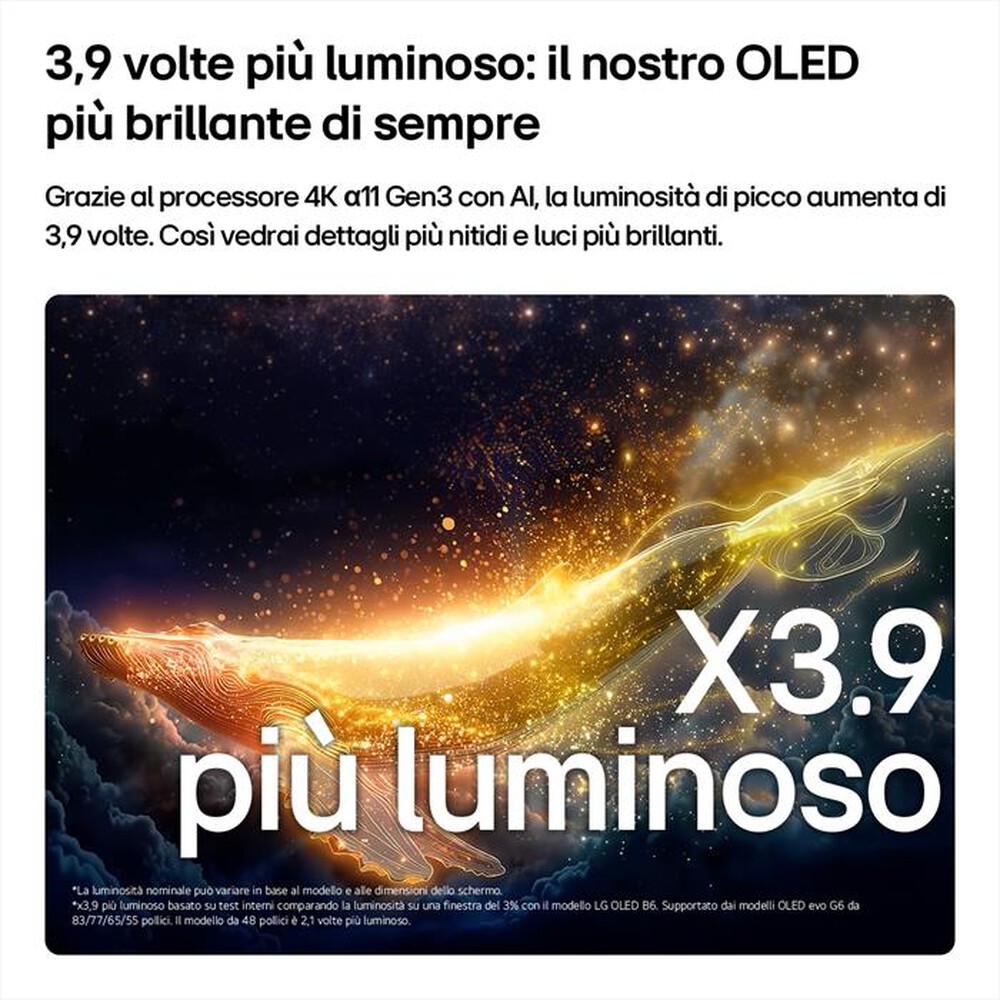 Immagine del prodotto LG - Smart TV OLED Evo AI 4K 55" G6 OLED55G64LW-Dark Satin Silver