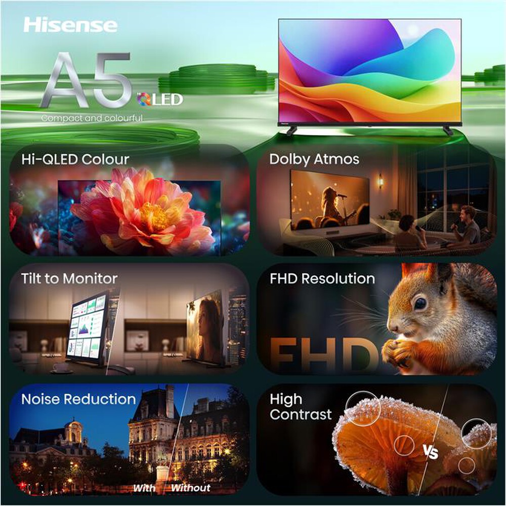Immagine del prodotto HISENSE - Smart TV QLED FHD 32" 32A59S-NERO
