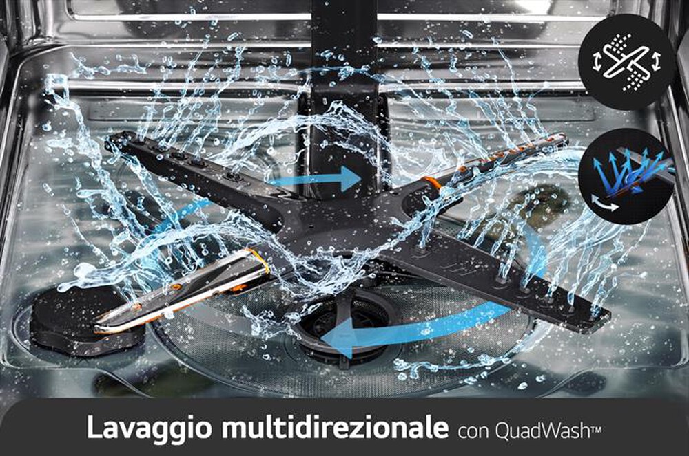 Immagine del prodotto LG - Lavastoviglie QUADWASH DB365TXS Classe B 10coperti-Acciaio inossidabile