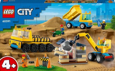 LEGO - CITY GREAT VEHICLES Camion da cantiere e gru 60391