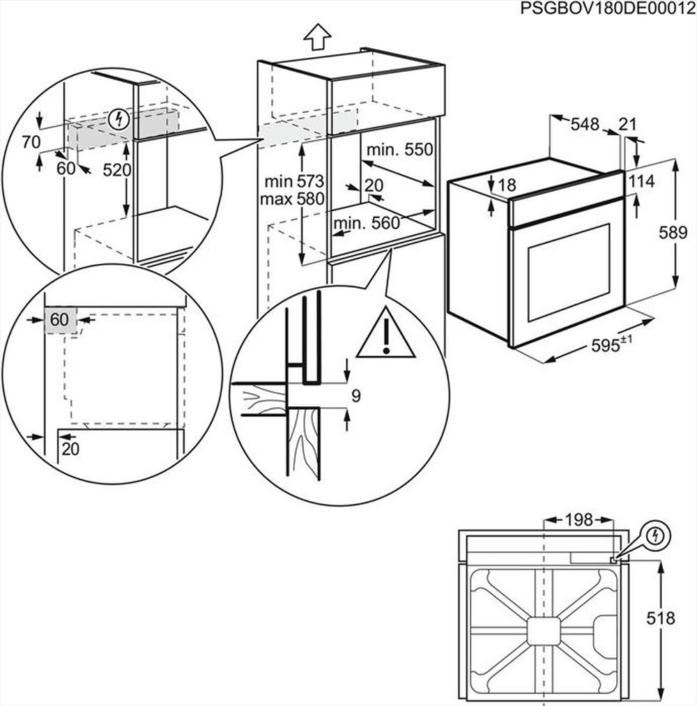 Immagine del prodotto ELECTROLUX - Forno incasso elettrico EOF7H00H Classe A+-Nero