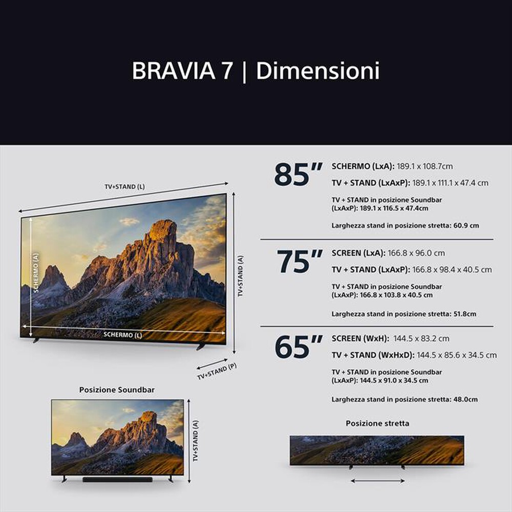 Immagine del prodotto SONY - Smart TV MINI LED UHD 4K 85" K85XR70PAEP-Nero