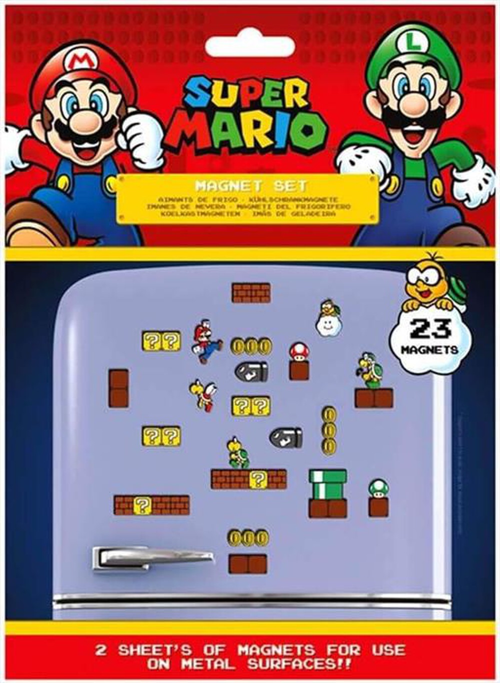 Immagine del prodotto PYRAMID - Super Mario - Set di 23 magneti-Multicolore