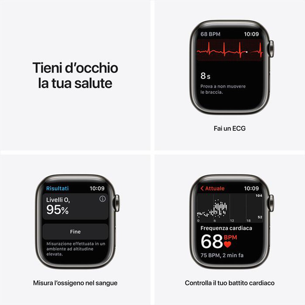 Immagine del prodotto APPLE - Watch Series 7 GPS+Cellular 41mm Acciaio-Maglia Milanese Grafite
