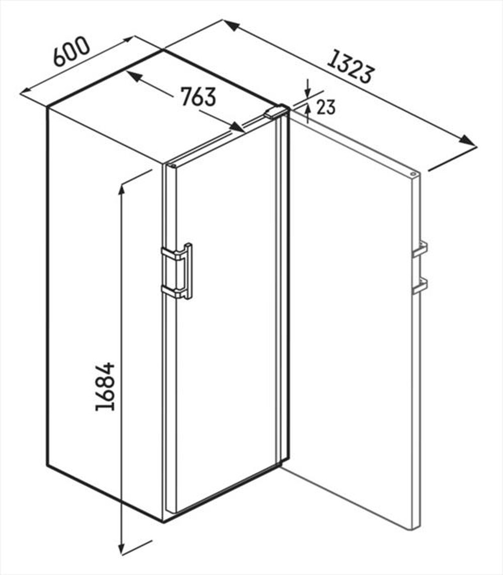 Immagine del prodotto LIEBHERR - Cantinetta WSBLI 5031-20 Classe E 196 bottiglie-Nero / Porta piena