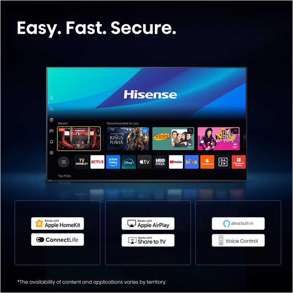 Immagine del prodotto HISENSE - Smart TV LED 4K 50" 50A69S-NERO