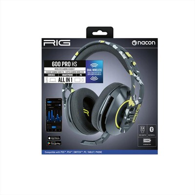NACON - CUFFIE GAMING RIG 600 PRO HS PS5/PS4-Verde Acido