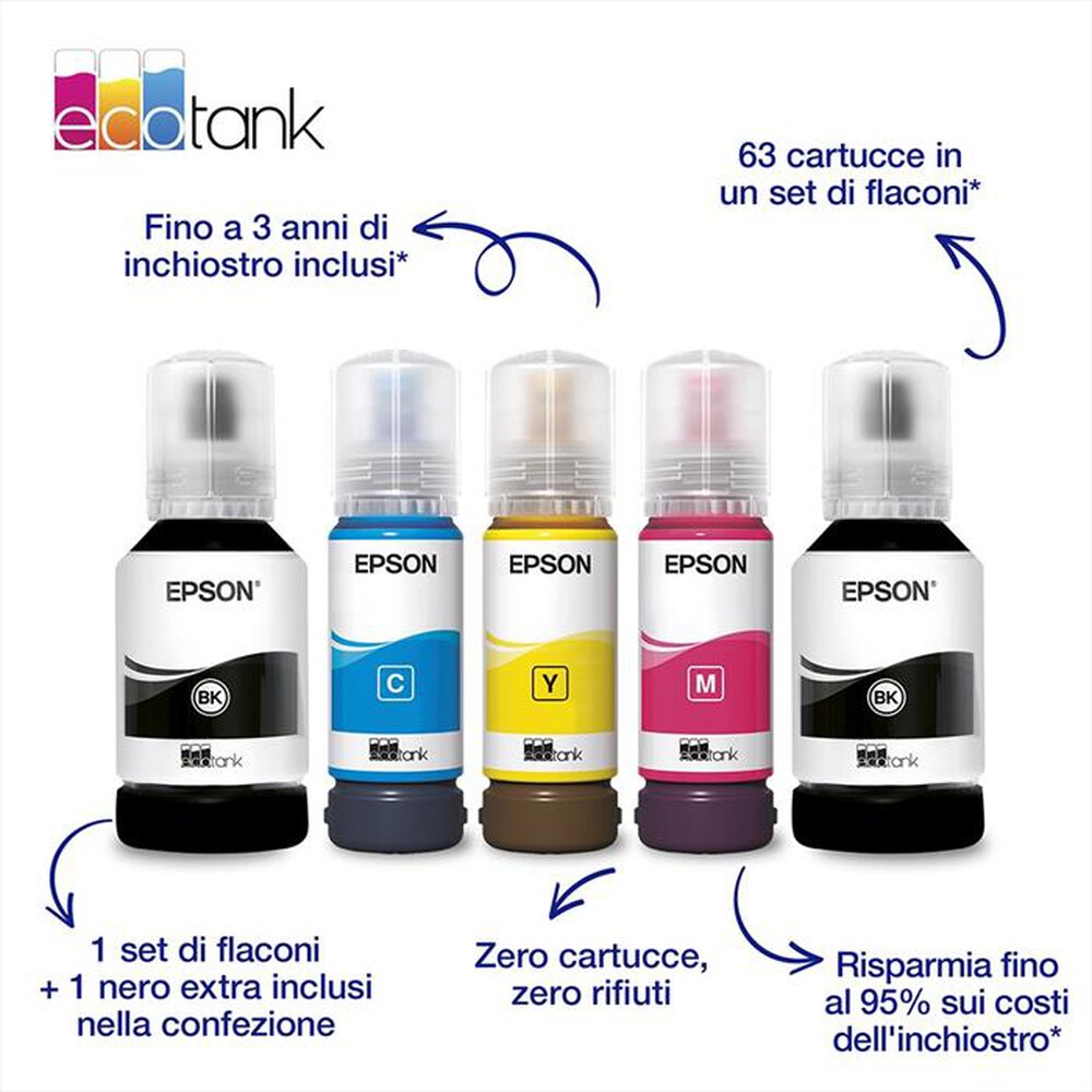 Immagine del prodotto EPSON - EcoTank ET-4956 Stampante Inkjet Multifunzione A4-Bianco