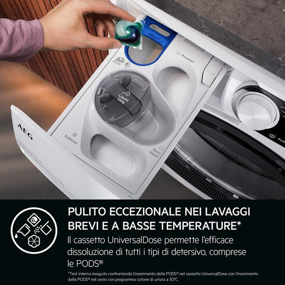 Immagine del prodotto AEG - Lavatrice LR7HEU94BY 9 Kg Classe A-Bianco/obl&ograve; nero