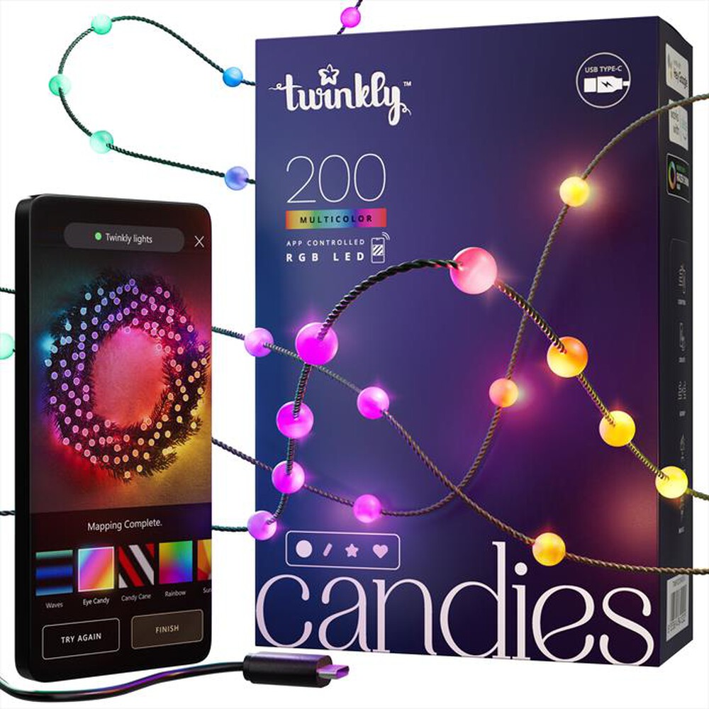 Immagine del prodotto TWINKLY - Stringa luminosa a forma di perla Candies 200LED-verde