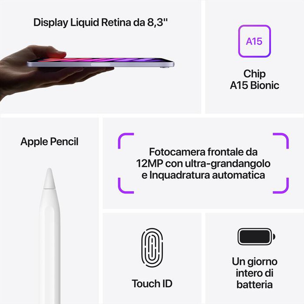Immagine del prodotto APPLE - iPad mini Wi-Fi + Cellular 256GB-Purple