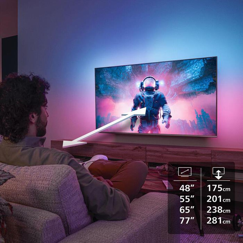 Immagine del prodotto PHILIPS - Smart TV Ambilight OLED 4K 55" 55OLED770-Black