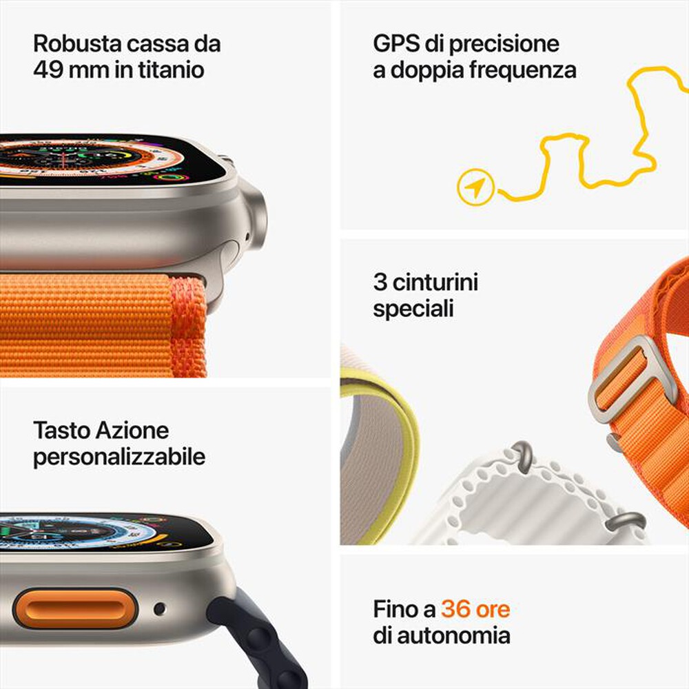 Immagine del prodotto APPLE - Watch Ultra GPS + Cellular 49mm M/L-Trail Loop Giallo/Beige