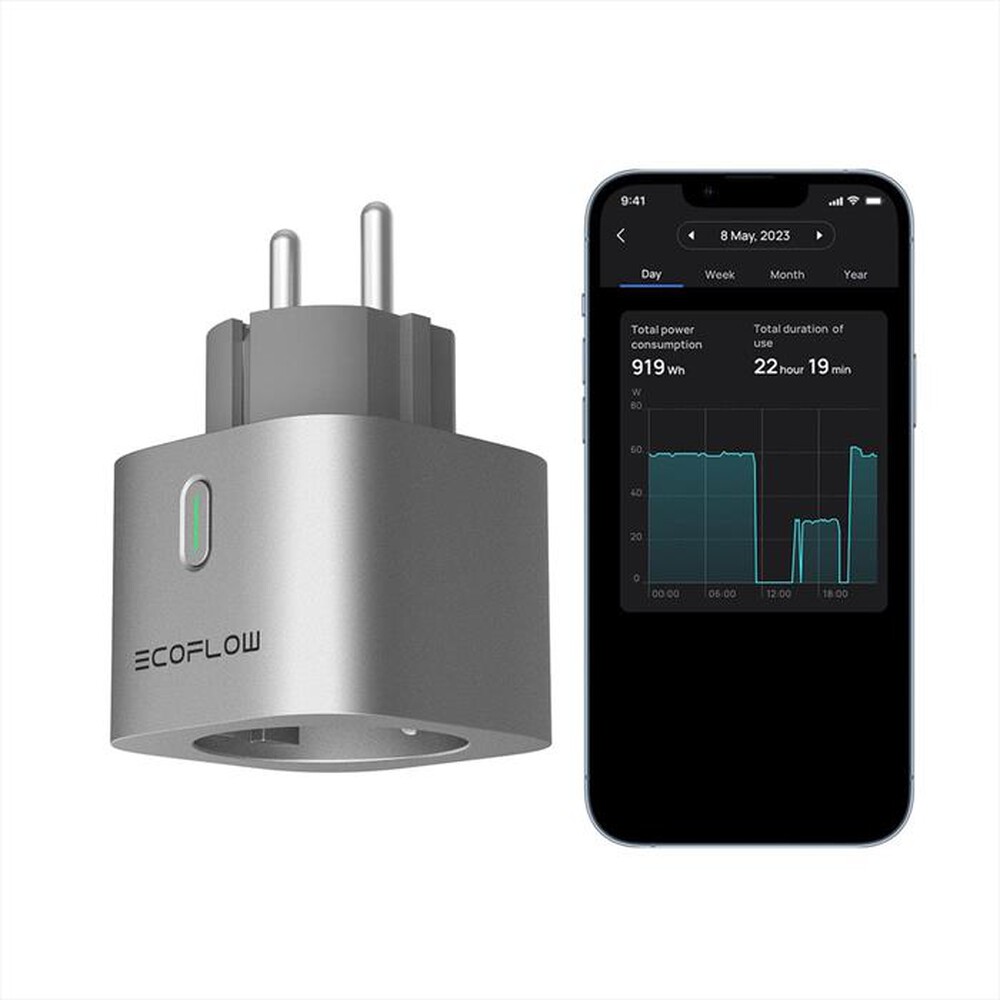 Immagine del prodotto ECOFLOW - Presa intelligente SMART PLUG-grigio