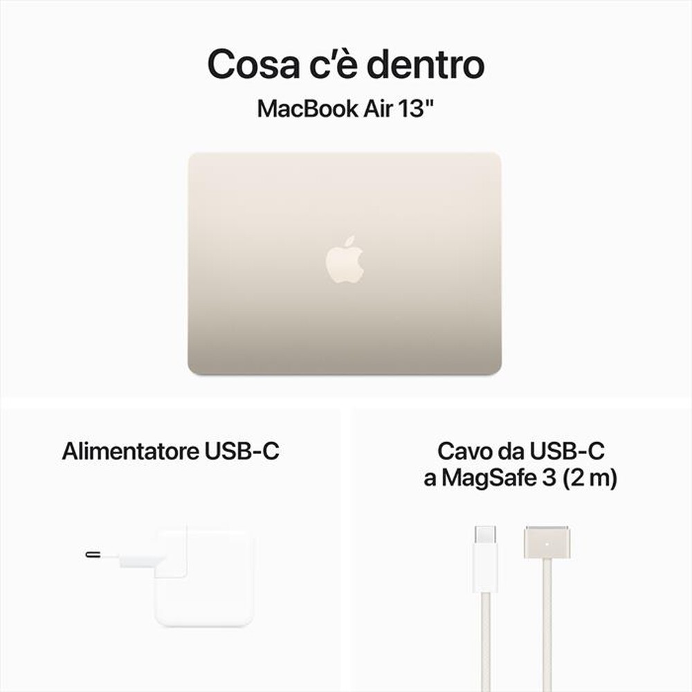 Immagine del prodotto APPLE - MACBOOK AIR 13'' M3 CORE 8 CPU CORE 8 GPU 256GB-Galassia