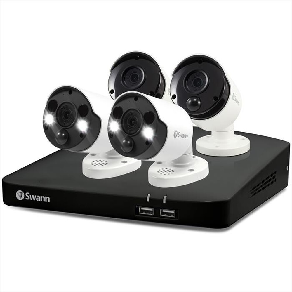 SWANN - KIT NVR 2TB 8CH + 4 CAM 4K-White