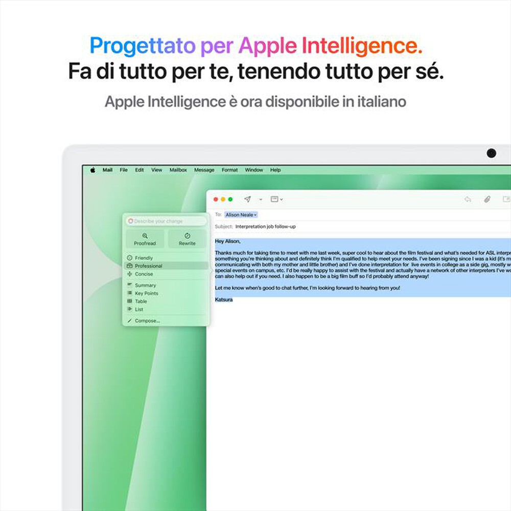 Immagine del prodotto APPLE - iMac Retina 24" 4.5K M4 Core 10 CPU 10 GPU 512GB-Verde