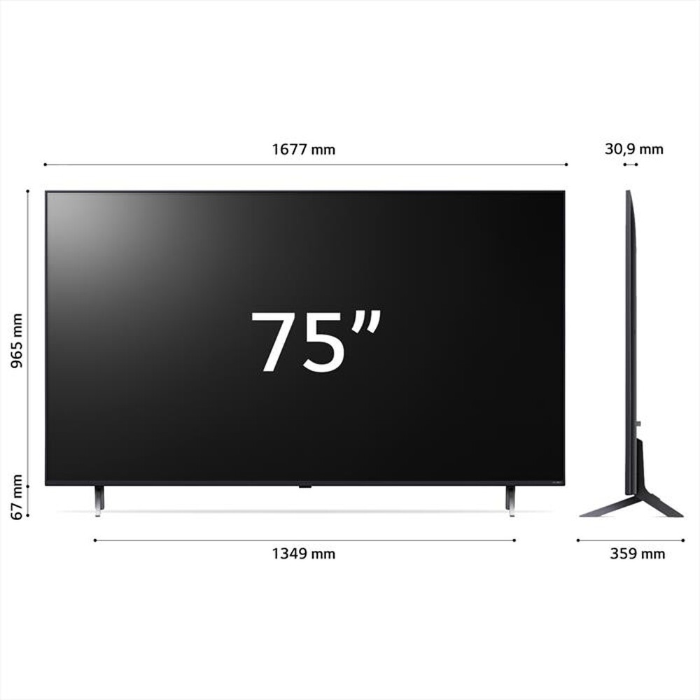 Immagine del prodotto LG - Smart TV QNED Serie 80 UHD 4K 75" 75QNED80T6A-Blu