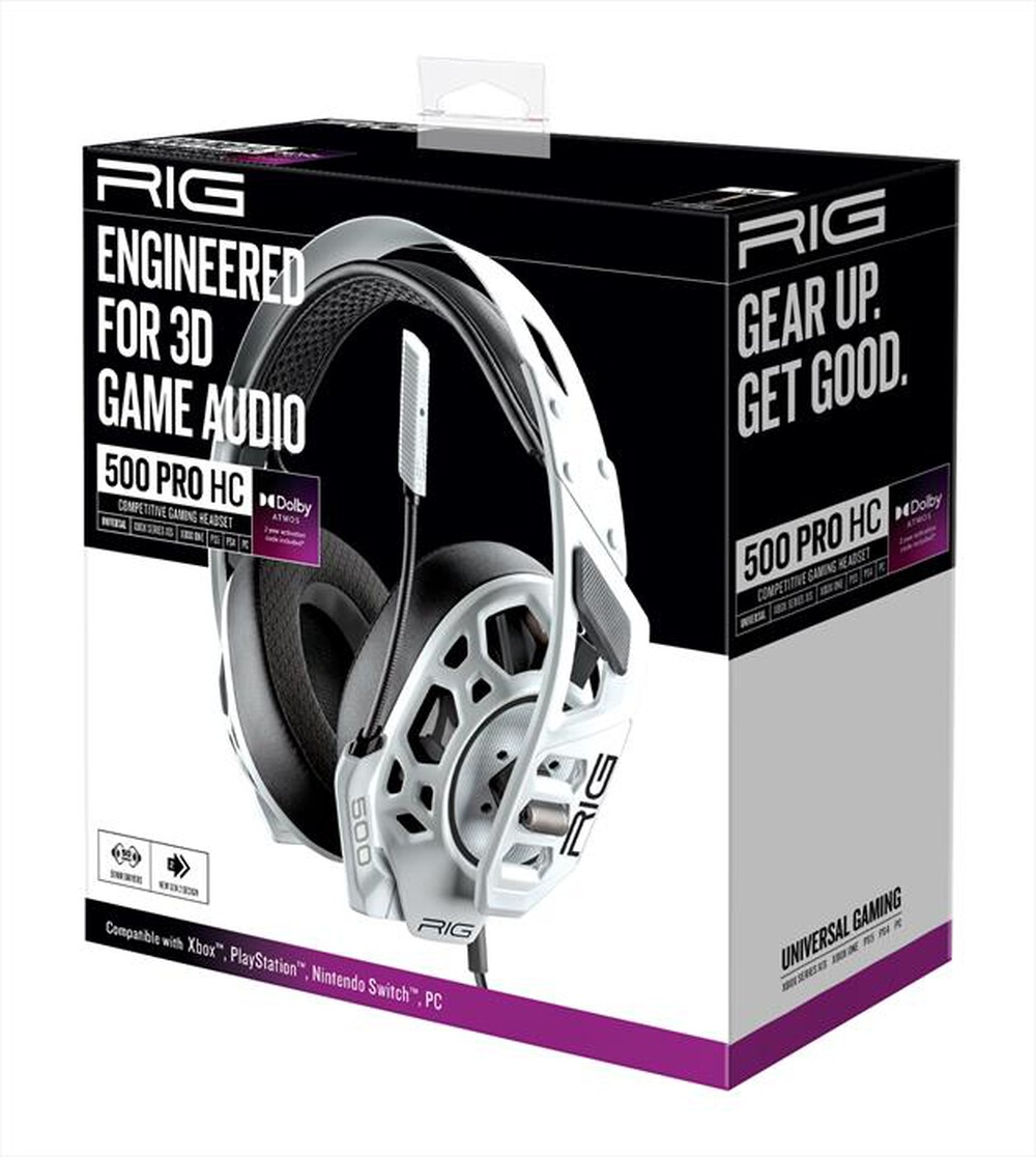 Immagine del prodotto NACON - CUFFIE GAMING RIG 500 PRO HC GEN 2 MULTIP-Bianco