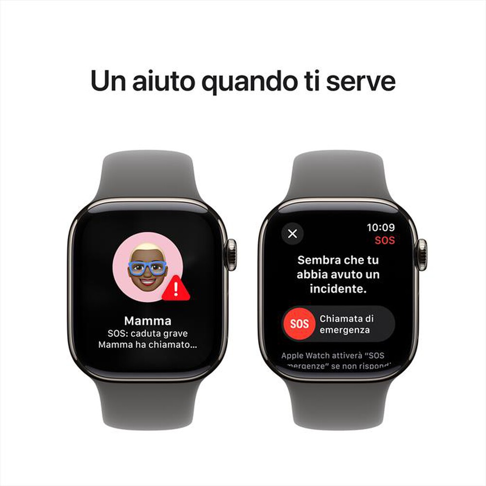Immagine del prodotto APPLE - Watch Series 10 GPS + Cellular 42mm Titanio-Naturale - Sport Band Grey S/M
