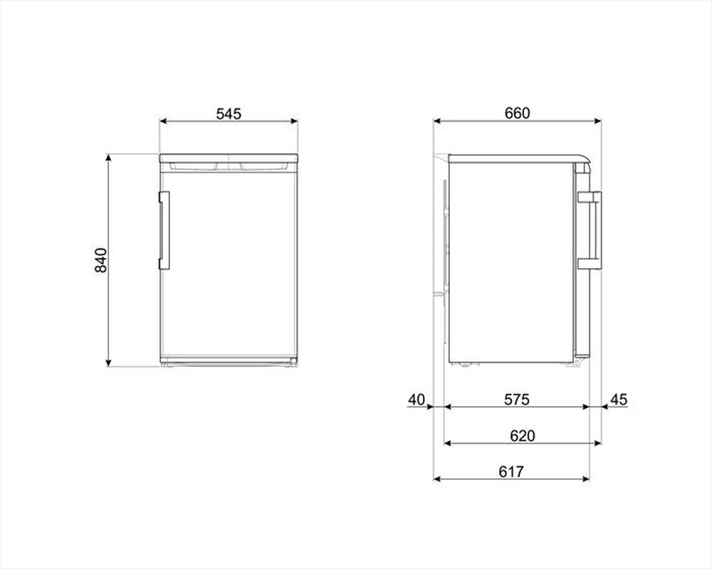 Immagine del prodotto SMEG - Frigorifero sotto-tavolo FA120E Classe E 120lt-bianco