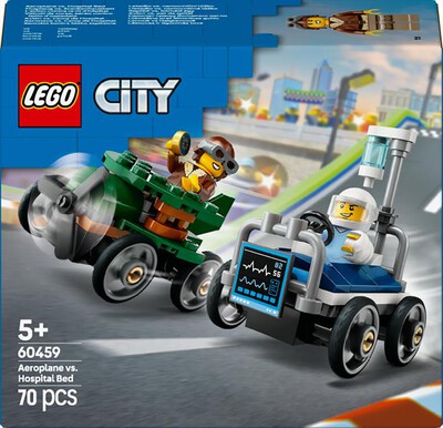 LEGO - CITY Veicoli da corsa aereo letto d&rsquo;ospedale 60459