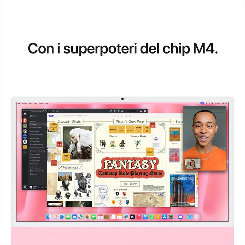 Immagine del prodotto APPLE - iMac Retina 24" 4.5K M4 Core 10 CPU 10 GPU 512GB-Rosa