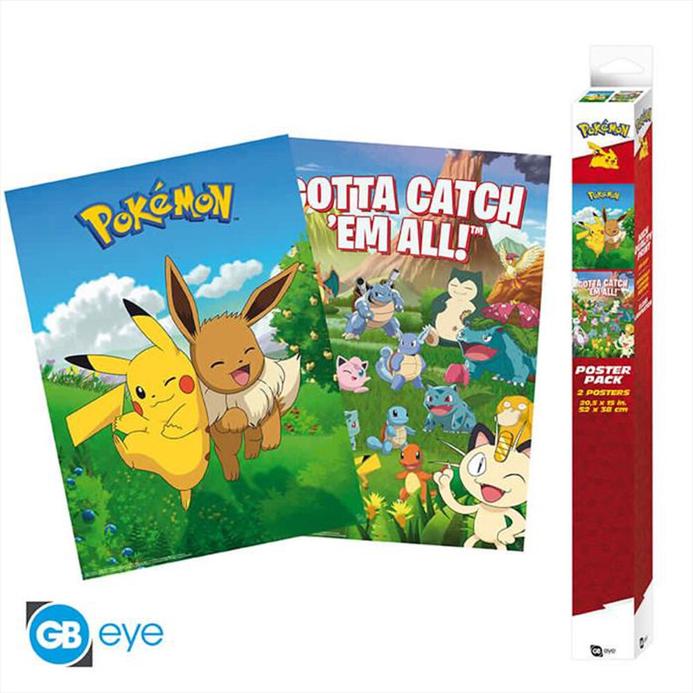 Immagine del prodotto ABYSSE - POKEMON - SET 2 POSTER CHIBI 52X38 - AMBIENTI