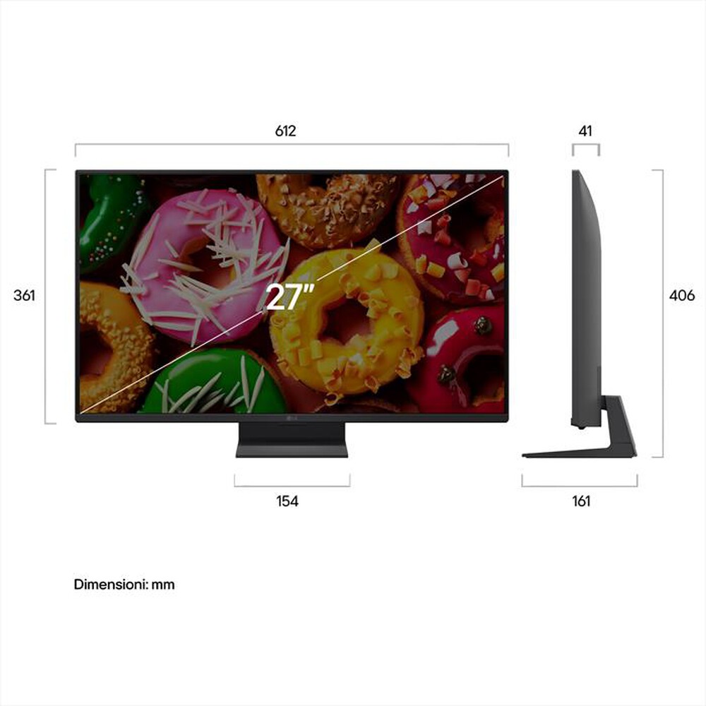 Immagine del prodotto LG - Smart TV LED webOS FHD 27'' LB70 27LB70006LA-Charcoal Black