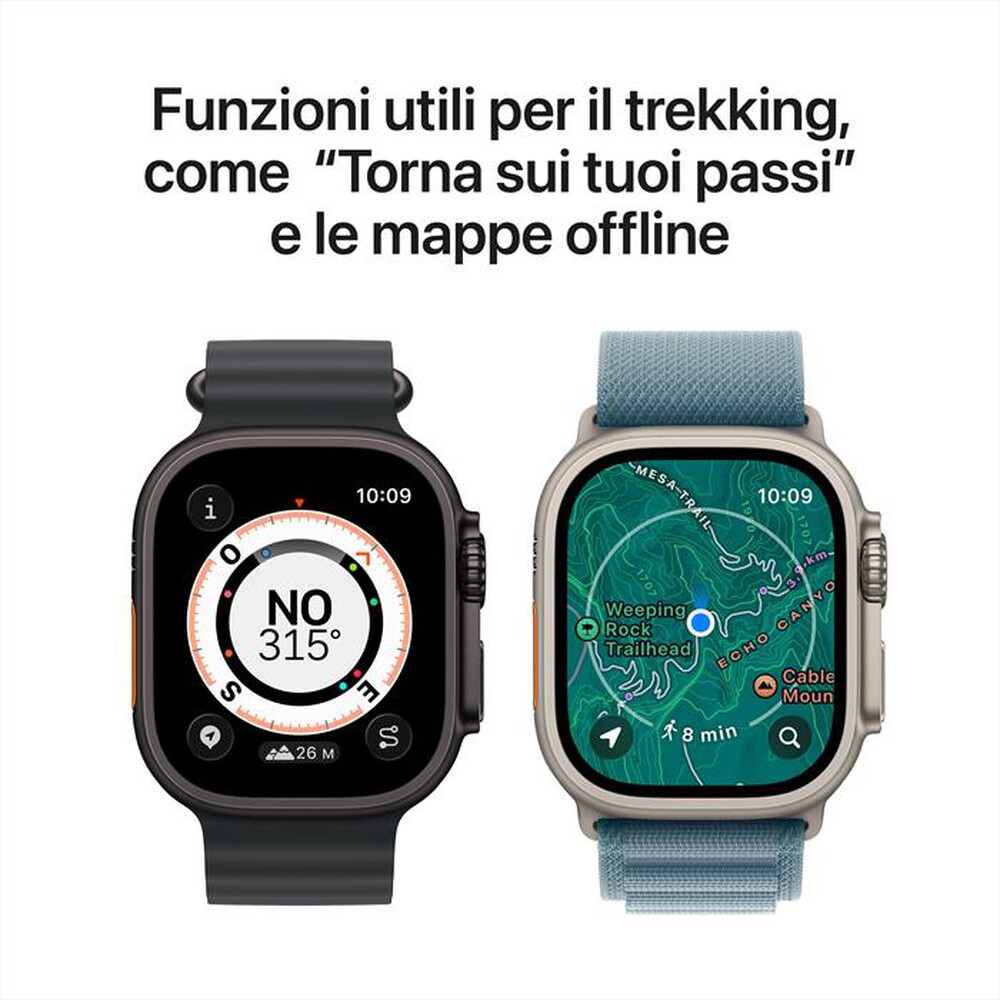 Immagine del prodotto APPLE - Watch Ultra 3 GPS + Cellular 49mm Titanio Nero-Trail Loop Nero/Cenere - M/L