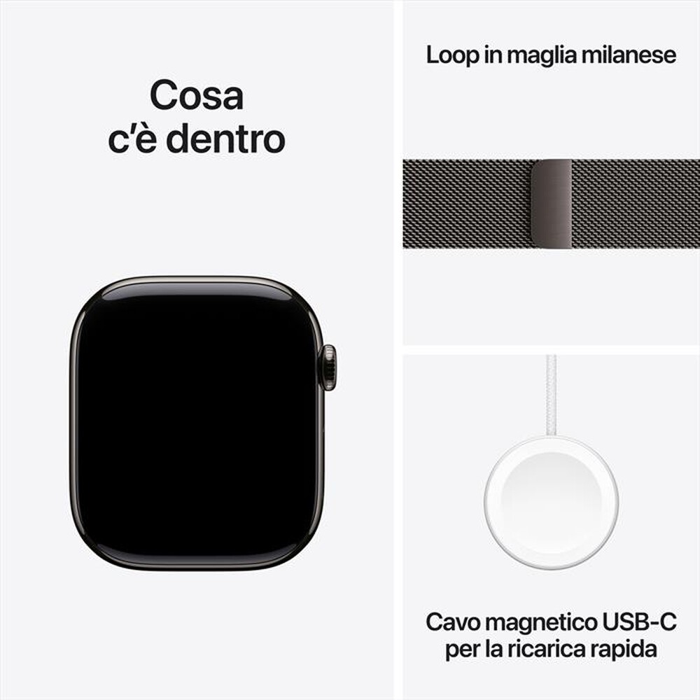 Immagine del prodotto APPLE - Watch Series 11 GPS + Cellular 46mm Titanio-Sport Band - S/M