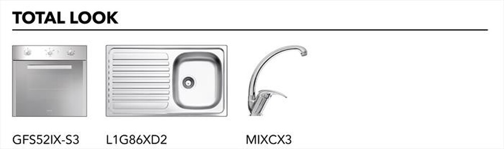 Immagine del prodotto GLEM GAS - Piano cottura a gas GT64HIX 4 fuochi 58,5cm-Inox