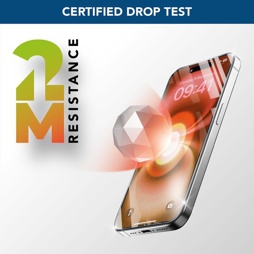 Immagine del prodotto CELLULARLINE - Pellicola ANTIBLUE XTREME GLASS iPhone 16 Pro-Trasparente