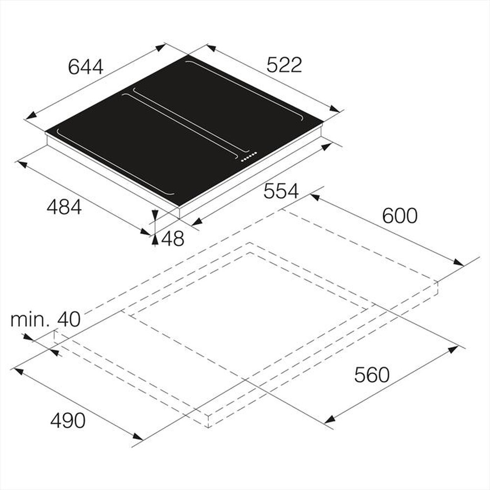 Immagine del prodotto ASKO - Piano cottura induzione HI 1631 G 64,4 cm-Nero